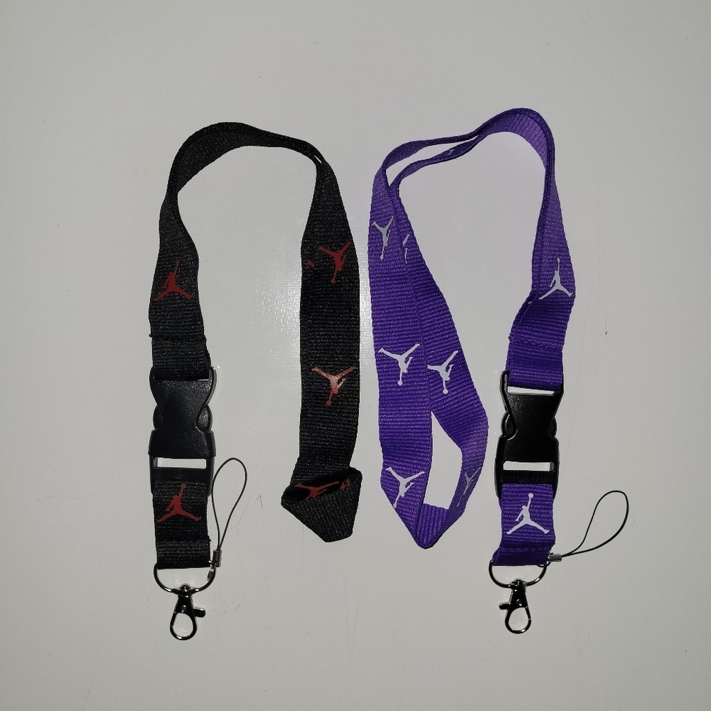 Best Sport Unisex Jordan Combo R One Size PurpleLanyards with Metal Clip (2pcs)